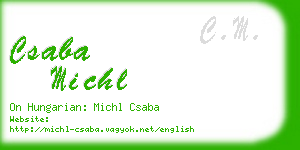 csaba michl business card